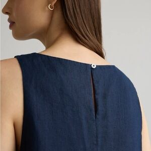 100% European Linen Tank Mini Dress